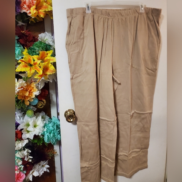 Woman Within Pants & Jumpsuits Plus Size Beige Woman Within Pants